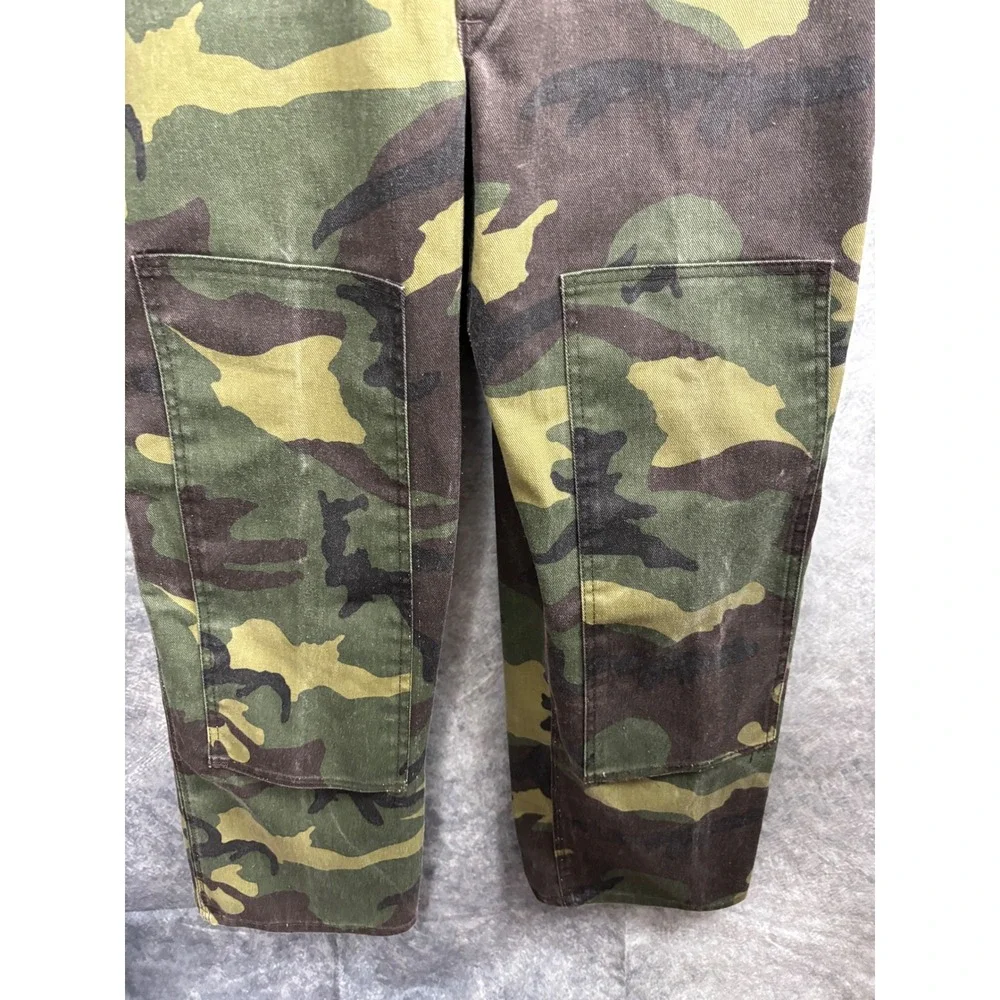 Liberty Men's Bibs Overalls Pants Camo Double Knee Made in USA‎ Denim Size 36x29